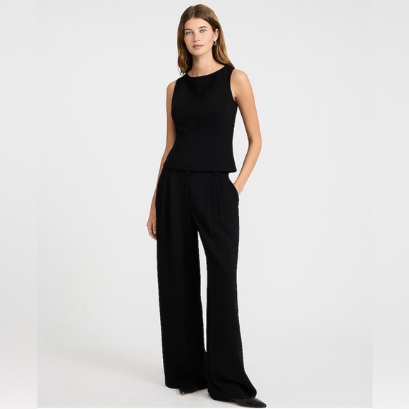 Express Textured High Waisted Relaxed Trouser - Picture 4 of 7